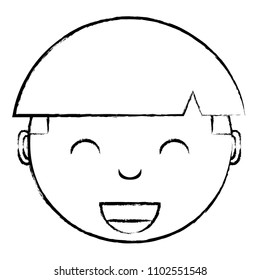 cartoon happy boy icon