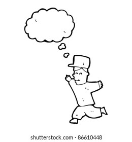 Cartoon-Happy-Junge läuft
