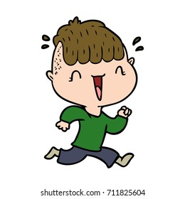 Cartoon Happy Junge überrascht