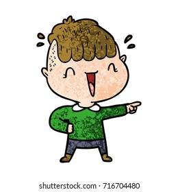 cartoon happy boy surprised