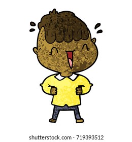 cartoon happy boy surprised