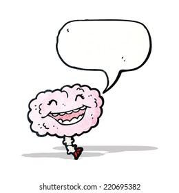 cerebro feliz de dibujos animados
