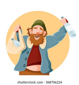 Cartoon happy Bum
