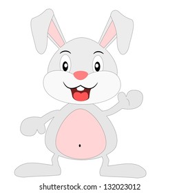Cartoon happy bunny