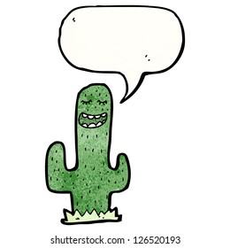 cartoon happy cactus