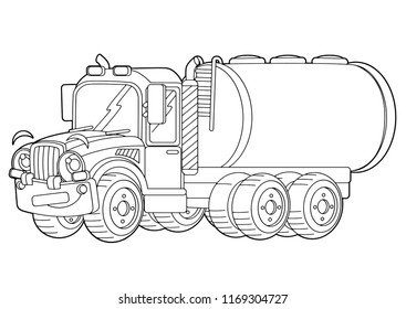 Cartoon Happy Cargo Truck Tank Vector Stock Vector (Royalty Free ...