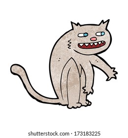 cartoon happy cat