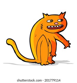 cartoon happy cat