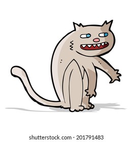 cartoon happy cat