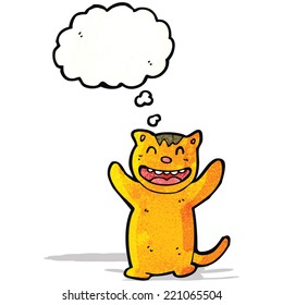 cartoon happy cat