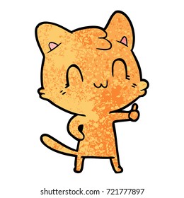 Cartoon-Happy-Katze
