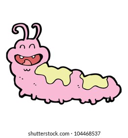 cartoon happy caterpillar