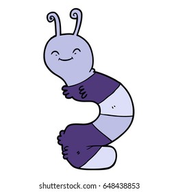 oruga feliz de dibujos animados