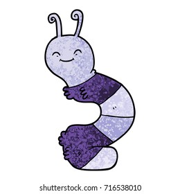 cartoon happy caterpillar