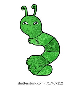 cartoon happy caterpillar
