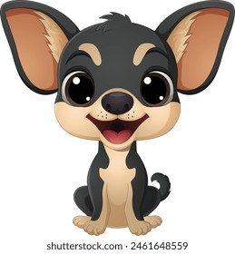 Cartoon happy Chihuahua dog breed