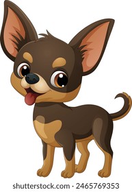 Cartoon happy chihuahua dog breed