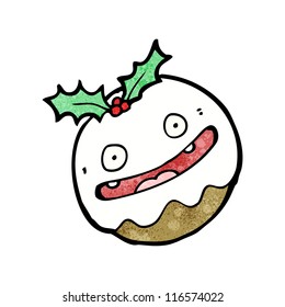 pudding de caricatura feliz navidad