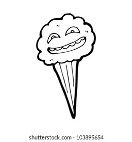 cartoon happy cloud