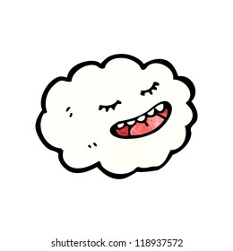 cartoon happy cloud