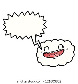 cartoon happy cloud