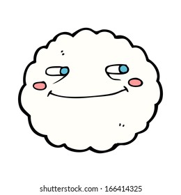 nube feliz de dibujos animados