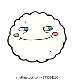 cartoon happy cloud