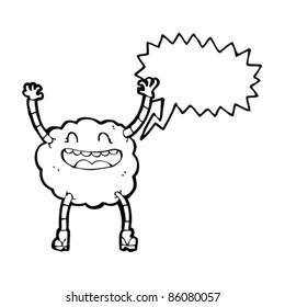 monstruo de la nube feliz de dibujos animados