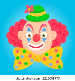 Cartoon happy clown for birthday celebration
