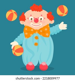 Cartoon happy clown for birthday celebration