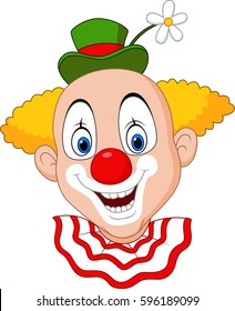 Cartoon happy clown head