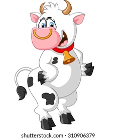 Cartoon happy cow 