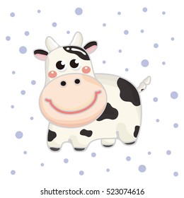 Cartoon Happy cartoon cow