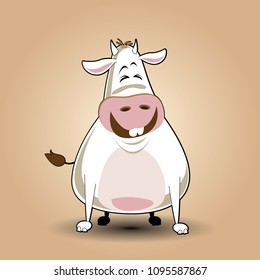 Cartoon happy Cow Smiles
