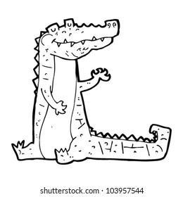 cartoon happy crocodile