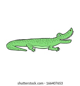 cartoon happy crocodile