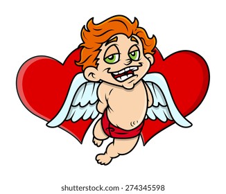 Cartoon Happy Cupid