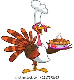 Cartoon happy cute thanksgiving turkey bird. Vector illustration isolated. Design for Thanksgiving Day outlined