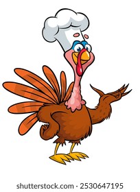 Cartoon happy cute thanksgiving turkey bird. Vector illustration isolated. Design for Thanksgiving Day