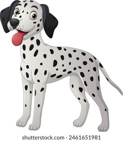 Cartoon happy dalmatian dog breed