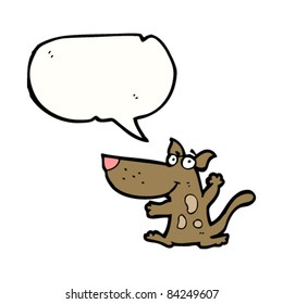 perro bailador feliz de dibujos animados