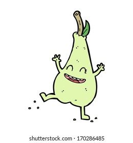 pera de baile feliz de dibujos animados