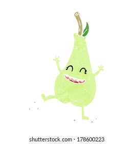 pera de baile feliz de dibujos animados