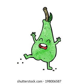 pera de baile feliz de dibujos animados