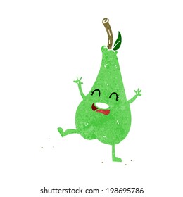 cartoon happy dancing pear