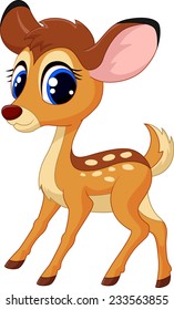 Cartoon happy deer