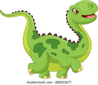 Cartoon Happy Dinosaur Stock Vector (Royalty Free) 280353677 | Shutterstock