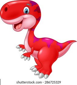 Cartoon happy dinosaur