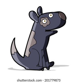 cartoon happy dog
