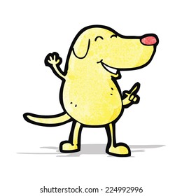 perro feliz de dibujos animados